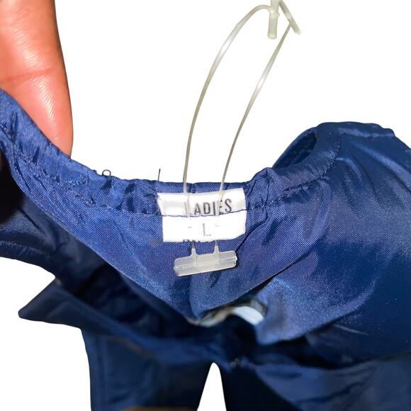 Lift 7 Vintage Puffer Women's Ski Snow Bib with adjustable straps Navy Blue L - Picture 8 of 9